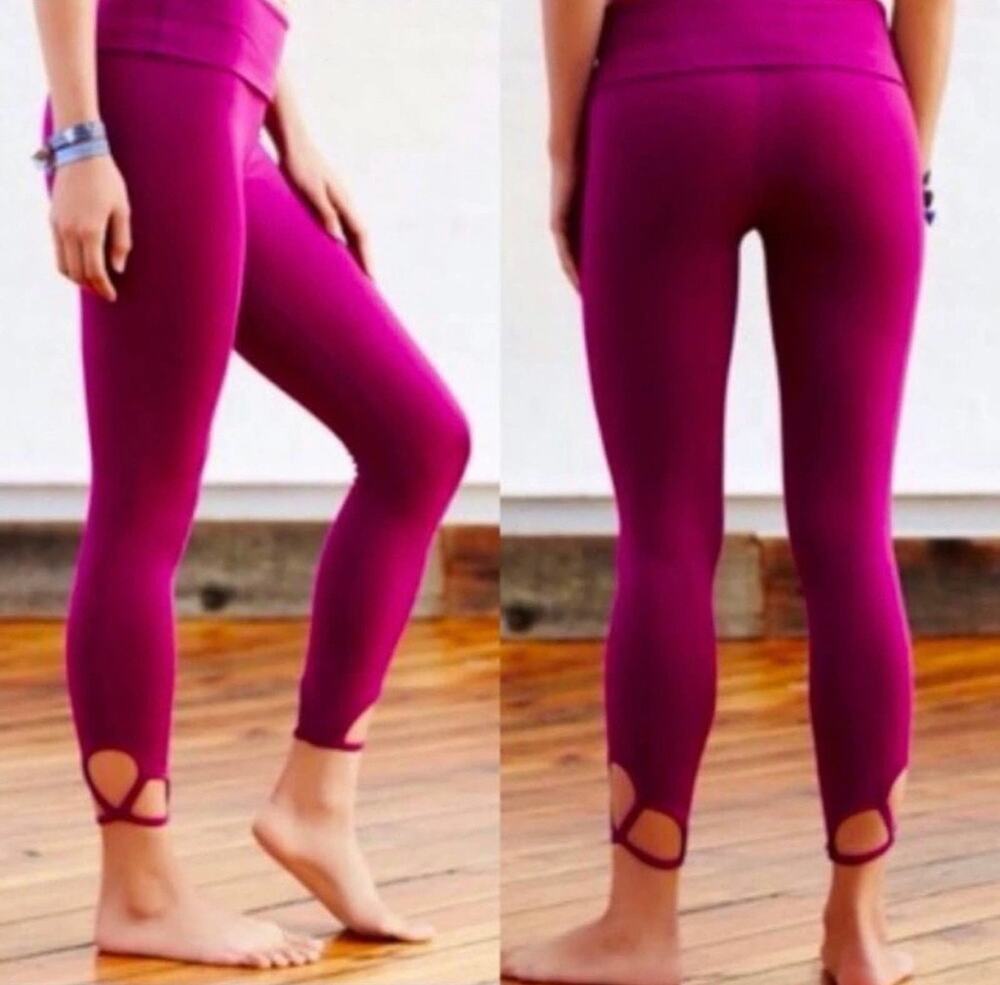 Free People Movement Moonshadow Fold over Leggings Fuchsia Size Medium